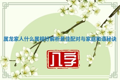 属龙家人什么属 🧑 相好 解析最佳配对与家庭 🛺 和谐秘诀 属龙家人什么属 🧑 相好 解析最佳配对与家庭 🛺 和谐秘诀