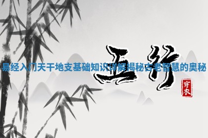 易 🙂 经入门天干地支基础 🖍 知识详解揭秘古老智慧的奥秘