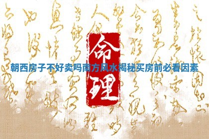 🔫 朝西房子不好卖吗南方 🔩 风水揭秘买房前必看因素